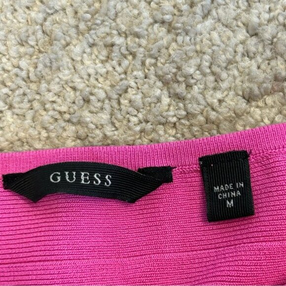GUESS pink bandage bodycon halter top mini dress M sexy clubwear cocktail party - Picture 12 of 16